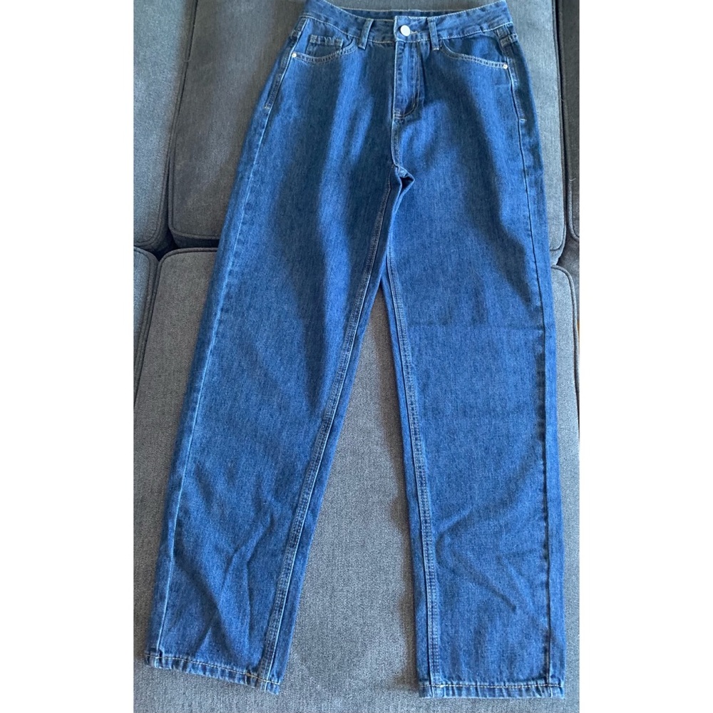 SHEIN High Waist Slant Pocket Mom Jeans
